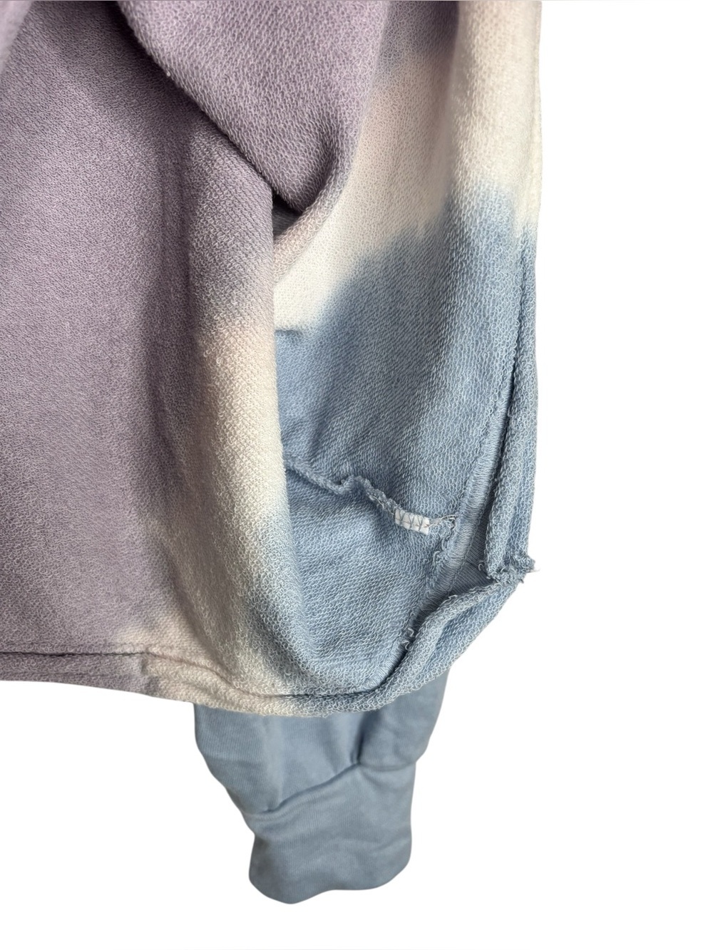 Free People FP Movement Tie-dye Cropped Crewneck Sweatshirt Lavender Orange SM - Picture 5 of 9